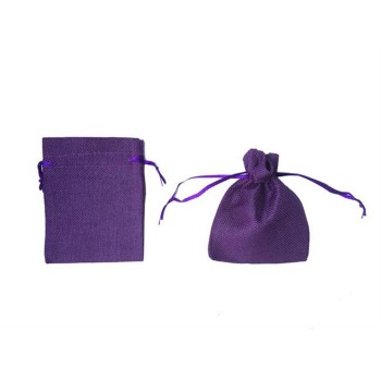 Kına Çerez Kesesi Naturel 9X12 Cm - 20 Adet  Mor