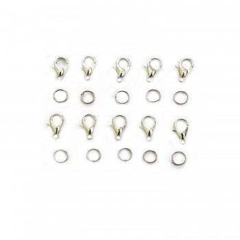 Kolye Halhal Bileklik Papağanı Ve Halkası - 50 Adet  Gümüş