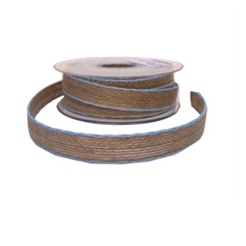 Kanaviçe Kurdele Kenarı Şeritli 1.6 Cm - 10 Metre  Mavi