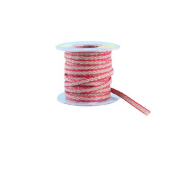 Kanaviçe Kurdele Kenarı Şeritli 1.6 Cm - 10 Metre  Kırmızı