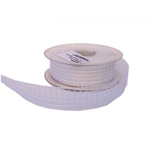 Kurdele Kanaviçe File Modeli 2 CM - 20 Metre  Beyaz
