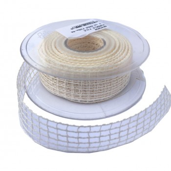 Kurdele Kanaviçe File Modeli 2 CM - 20 Metre Krem Kurdele Kanaviçe File Modeli 2 CM - 20 Metre Krem