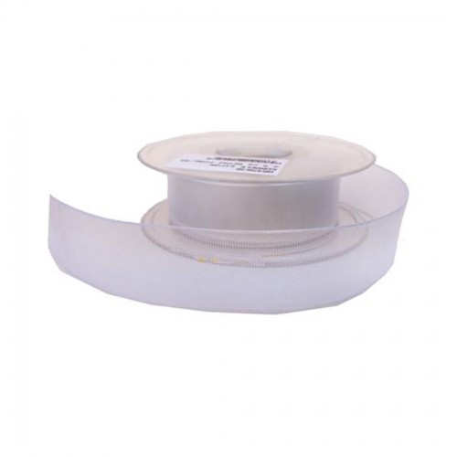 Şifon Kurdele 4 Cm - 20 Metre  Beyaz