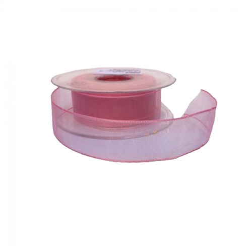 Şifon Kurdele 2.5 Cm - 20 Metre  Pembe