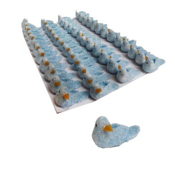 Kuş Minik Simli Köpük - 50 Adet  Mavi
