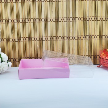 Asetat Kapaklı Karton Kutu 15X12X3 - 50 Adet Pembe Asetat Kapaklı Karton Kutu 15X12X3 - 50 Adet Pembe