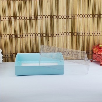 Asetat Kapaklı Karton Kutu 15X15X3 - 50 Adet Mavi Asetat Kapaklı Karton Kutu 15X15X3 - 50 Adet Mavi