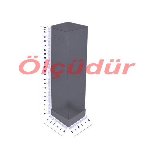 Asetat Kutu Altı Karton 5X5X20 CM - 25 Adet  Kırmızı