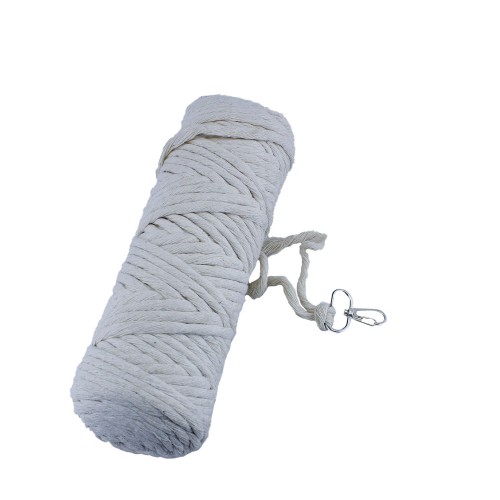 Taranabilir Makrome İpi Taranan Makrame İp Pamuk İpliği 250 GR  Krem