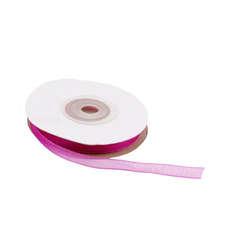 Organze Kurdele 1 CM - 457 Metre  Fuşya