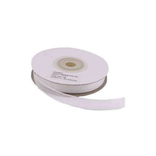 Organze Kurdele 1 CM - 457 Metre  Beyaz