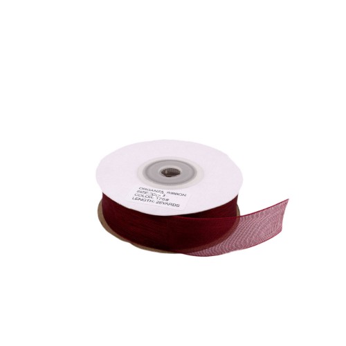 Organze Kurdele 30 MM - 22 Metre  Bordo