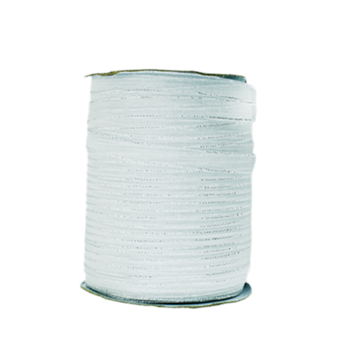 Organze Kurdele 1 CM Kenarı Şeritli  - 457 Metre  Beyaz