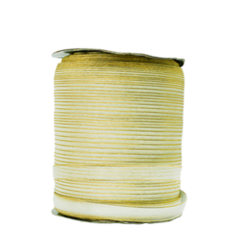 Organze Kurdele 1 CM Kenarı Şeritli  - 457 Metre  Krem