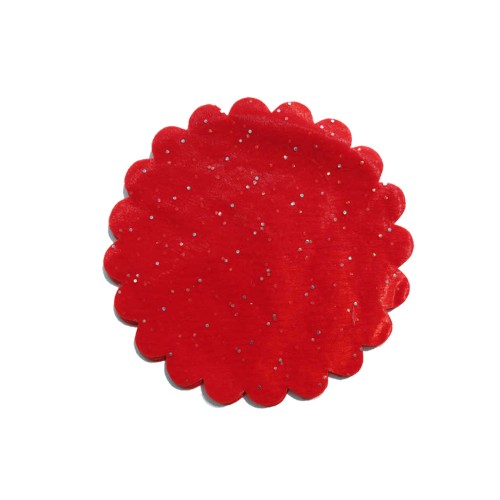 Taşlı Organze Hazır Kesilmiş Tül 24 CM - 100 Adet  Kırmızı