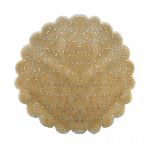 Taşlı Organze Hazır Kesilmiş Tül 22 Cm - 100 Adet  Altın