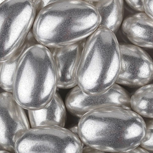 Parlak Çikolata Kaplı Badem Draje - 1 KG  Gümüş