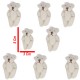 Peluş Ayıcık Parmak Ayıcık 5X3.5 CM Minik Boy Ayıcık - 10 Adet  Krem
