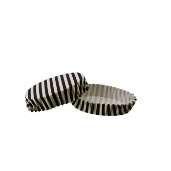 Cupcake Kalıbı Pet Kapsül Oval Kreme Mor Cizgili Kek Kalıbı - 100 Adet F11 Cupcake Kalıbı Pet Kapsül Oval Kreme Mor Cizgili Kek Kalıbı - 100 Adet F11