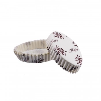 Cupcake Kalıbı Pet Kapsül Oval Sarmaşık Desenli Kek Kalıbı - 100 Adet F11 Cupcake Kalıbı Pet Kapsül Oval Sarmaşık Desenli Kek Kalıbı - 100 Adet F11