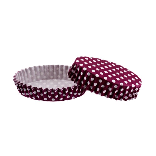 Cupcake Kalıbı Pet Kapsül Oval Model Kek Kalıbı - 100 Adet F11  Puantiyeli Mor