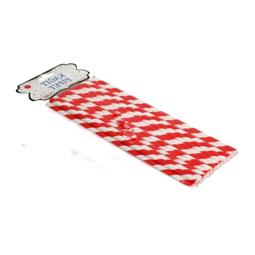 Pipet Kağıt Spiral Modeli - 25 Adet  Kırmızı