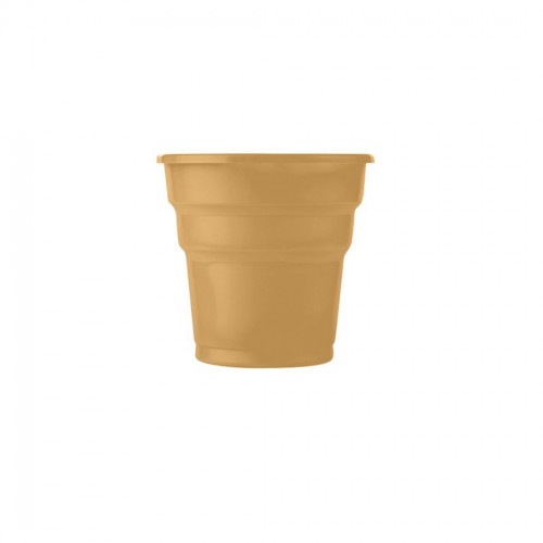 Plastik Meşrubat Bardağı - 25 Adet  Altın
