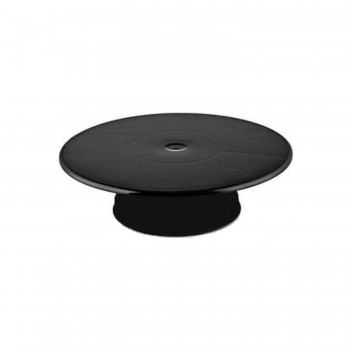 Plastik Döner Pasta Sıvama Standı 32 Cm   Siyah