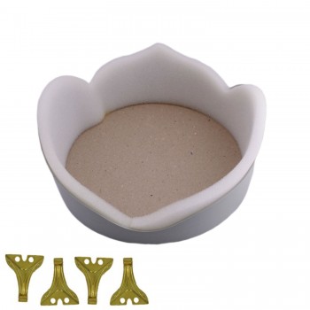 Plastik Havlu Ve Tesbih Kutusu Prenses 26X27X10 Cm   Gold