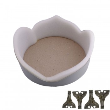 Plastik Havlu Ve Tesbih Kutusu Prenses 26X27X10 Cm   Gümüş