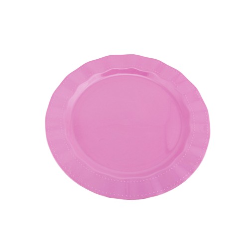 Plastik Lüks Tabak 22 CM - 6 Adet   Pembe