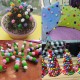 Renkli Ponpon Minik  Boy Rengarenk 1.5 CM  - 50 Adet