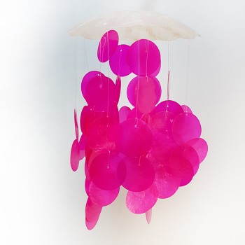 Sedef Rüzgar Çanı Tekli 8 İnç Pembe Ve Naturel Sedef Rüzgar Çanı Tekli 8 İnç Pembe Ve Naturel