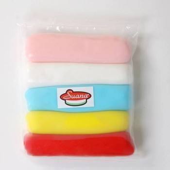 Şeker Hamuru 5 Renk - 1 Kg - Açık Renkler Şeker Hamuru 5 Renk - 1 Kg - Açık Renkler