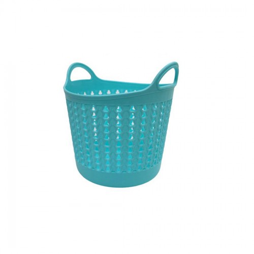 Sepet Plastik Örgü Kulplu  Mavi