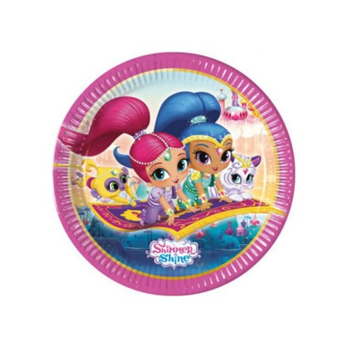 Shimmer And Shine Işıltı Ve Parıltı Karton Tabak 23 CM - 8 Adet