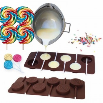 Silikon Çubuklu Halka Şeker Çikolata Dondurma Kalıbı 6'lı BT076 Silikon Çubuklu Halka Şeker Çikolata Dondurma Kalıbı 6'lı BT076