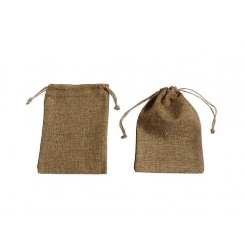 Kına Çerez Kesesi Çuval Naturel Büyük 12X17 Cm - 20 Adet  Natural