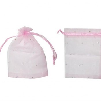 Kına Çerez Kesesi Taşlı 12X17 Cm - 50 Adet Pembe Kına Çerez Kesesi Taşlı 12X17 Cm - 50 Adet Pembe