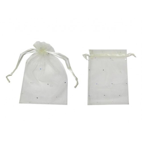 Kına Çerez Kesesi Taşlı 12X17 Cm  - 50 Adet  Krem