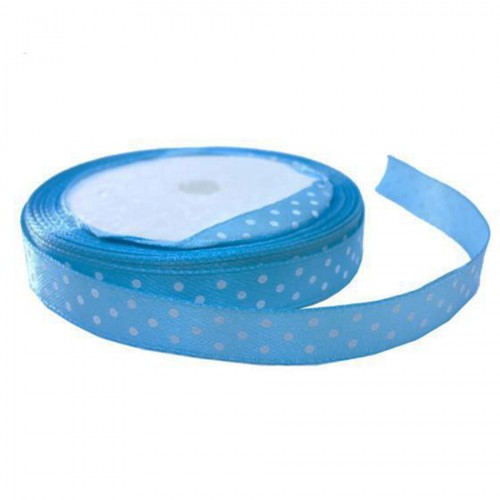 Saten Kurdele Puantiyeli -- Benekli Kurdele 1 Cm - 100 Metre Mavi Saten Kurdele Puantiyeli -- Benekli Kurdele 1 Cm - 100 Metre Mavi