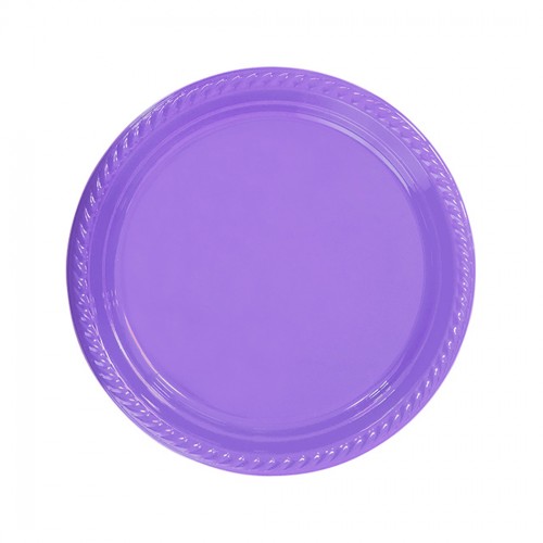Tabak Plastik 22 Cm - 25 Adet  Mor