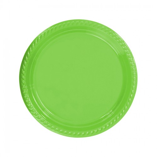 Tabak Plastik 22 Cm - 25 Adet  Yeşil