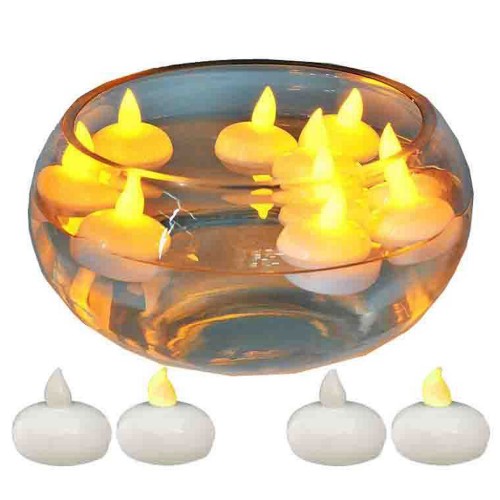 Tealight Mum Led Işıklı Pilli Suda Yüzen Model 4 CM - 6 Adet