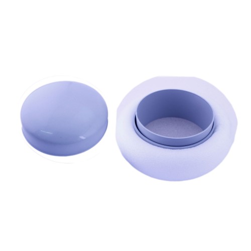 Tesbih Kutusu Yuvarlak Büyük Boy Plastik - 11 CM X14 CM  Gümüş