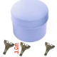 Tesbih Kutusu Yuvarlak Büyük Boy Plastik - 11 CM X14 CM  Gümüş