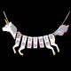 Unicorn Temalı Flama Asmalı At Şeklinde İyiki Doğdun Yazısı Simli