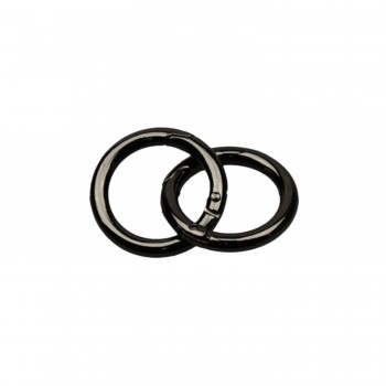 Yaylı Çanta Halkası Mekanizmalı Halka 2.7 CM - 10 Adet Siyah Yaylı Çanta Halkası Mekanizmalı Halka 2.7 CM - 10 Adet Siyah